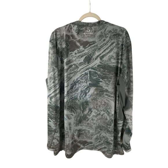 Realtree Fishing Men's Camo Long Sleeve Shirt Gray Green Outdoor Gorpcore - Picture 3 of 8